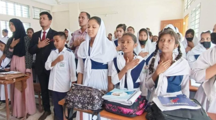 মাদকের বিরুদ্ধে শপথ নিলো শিক্ষার্থীরা