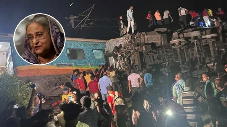 ভারতে ট্রেন দুর্ঘটনায় হতাহতের ঘটনায় শেখ হাসিনার শোক প্রকাশ ভারতে ট্রেন দুর্ঘটনায় হতাহতের ঘটনায় শেখ হাসিনার শোক প্রকাশ