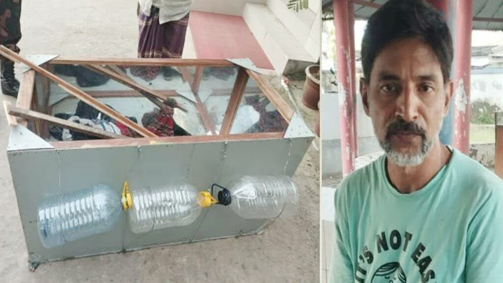 স্টিলের বাক্সে ভেসে নদীপথে বাংলাদেশে প্রবেশ, ভারতীয় নাগরিক আটক