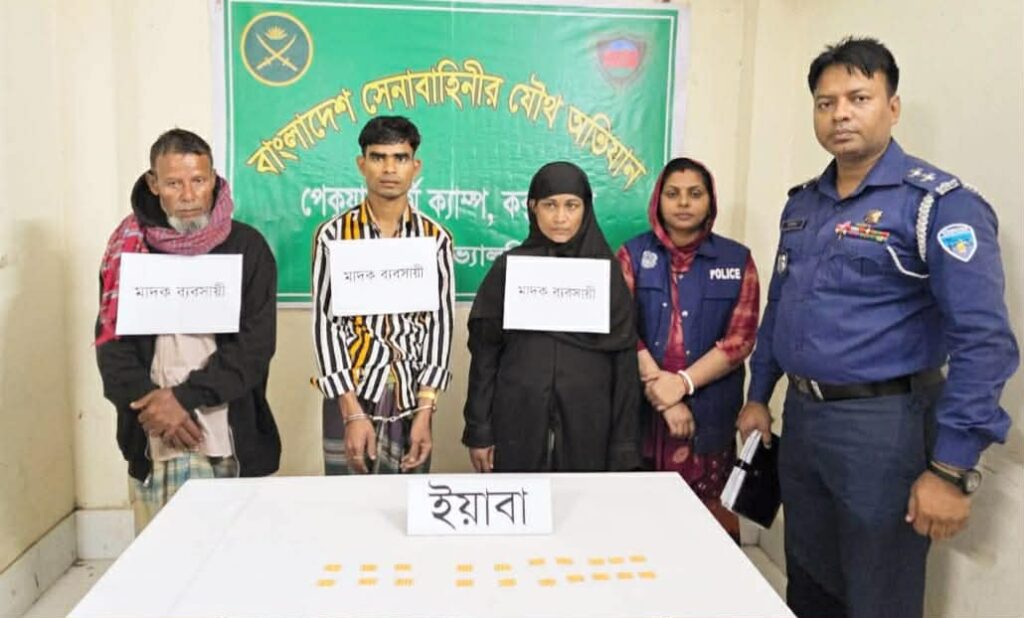 টেকনাফ থেকে ইয়াবা এনে পেকুয়ায় ধরা, আটক ৩