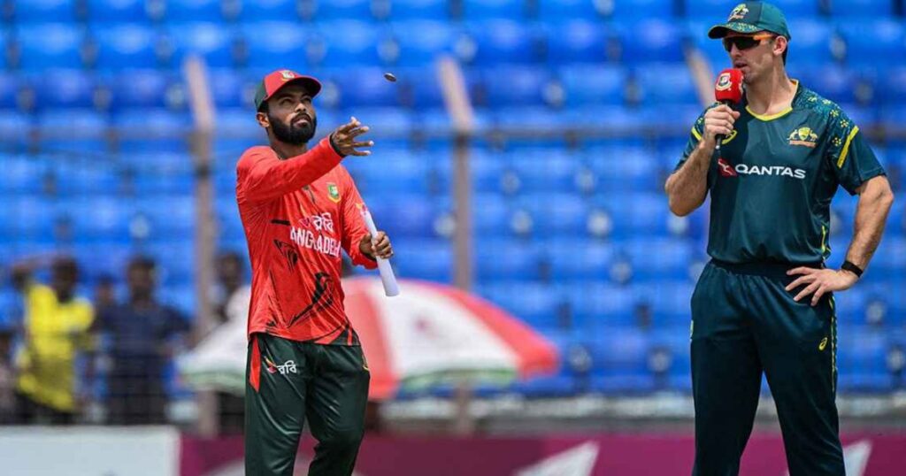 অস্ট্রেলিয়ার বিপক্ষে সিরিজ বাঁচানোর মিশনে আগে ফিল্ডিংয়ে বাংলাদেশ