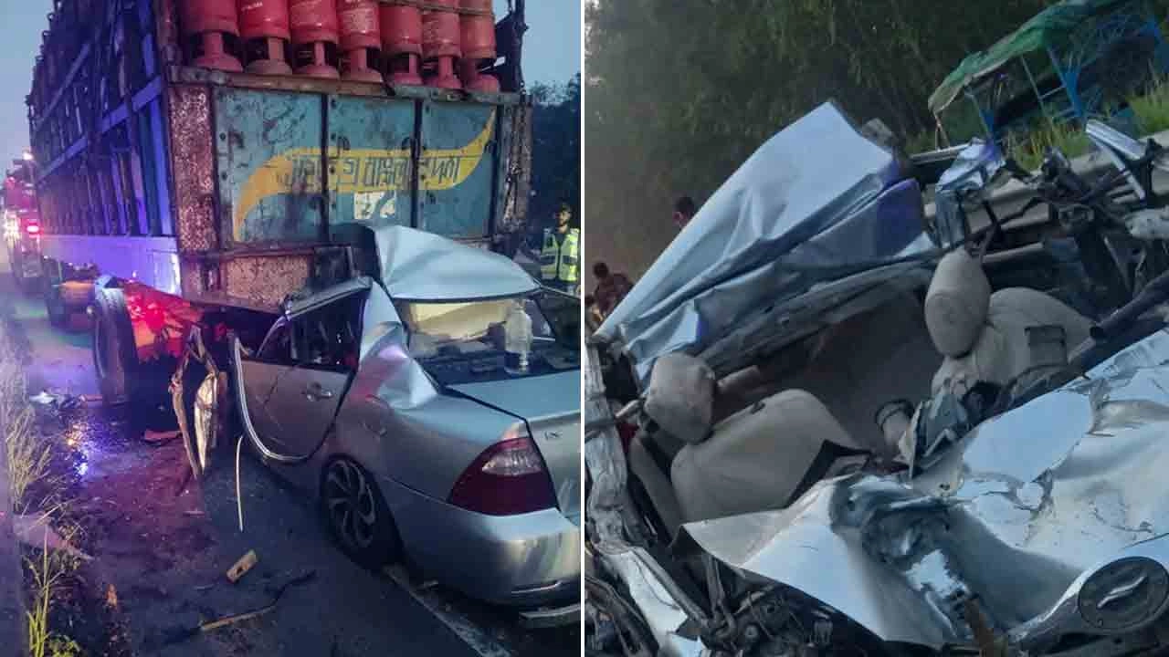 ঢাকা-ভাঙ্গা এক্সপ্রেসওয়েতে ট্রাকের পেছনে প্রাইভেটকারের ধাক্কা: নারীসহ ৪ জনের মর্মান্তিক মৃত্যু! ঢাকা-ভাঙ্গা এক্সপ্রেসওয়েতে ট্রাকের পেছনে প্রাইভেটকারের ধাক্কা: নারীসহ ৪ জনের মর্মান্তিক মৃত্যু!