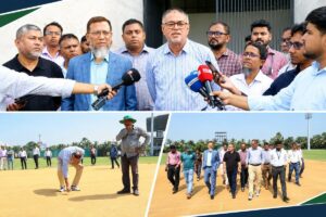 ওয়েস্ট ইন্ডিজের প্রস্তুতি ম্যাচ সামনে রেখে আনভীর ক্রিকেট স্টেডিয়াম পরিদর্শন করল বিসিবি