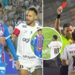 সান্তোসের হয়ে খেলতে নেমে লাল কার্ড দেখলেন নেইমার, প্রতিপক্ষকে দিলেন হুমকি সান্তোসের হয়ে খেলতে নেমে লাল কার্ড দেখলেন নেইমার, প্রতিপক্ষকে দিলেন হুমকি