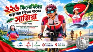 ২২৬ কিলোমিটার পাড়ি দিয়ে ইতিহাস গড়লেন সাজিয়া